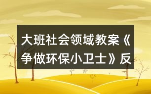 大班社會(huì)領(lǐng)域教案《爭做環(huán)保小衛(wèi)士》反思