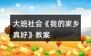 大班社會《我的家鄉(xiāng)真好》教案