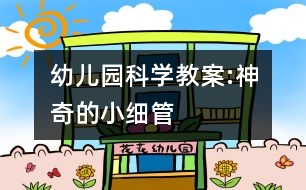 幼兒園科學(xué)教案:神奇的小細管