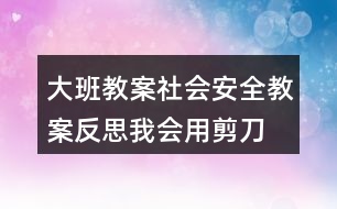 大班教案社會(huì)安全教案反思我會(huì)用剪刀