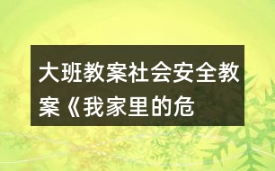 大班教案——社會安全教案《我家里的危險》反思