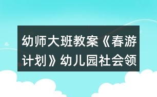 幼師大班教案《春游計(jì)劃》幼兒園社會領(lǐng)域活動