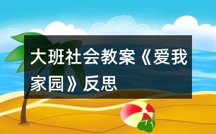 大班社會(huì)教案《愛(ài)我家園》反思