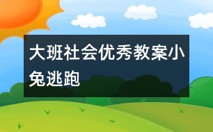 大班社會(huì)優(yōu)秀教案：小兔逃跑