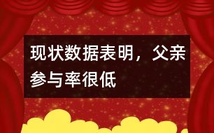 現(xiàn)狀：數(shù)據(jù)表明，父親參與率很低