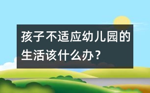 孩子不適應(yīng)幼兒園的生活該什么辦？