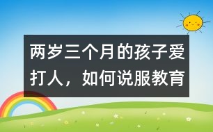 兩歲三個(gè)月的孩子愛打人，如何說服教育