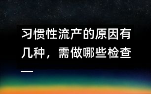 習(xí)慣性流產(chǎn)的原因有幾種，需做哪些檢查――郁凱明回答