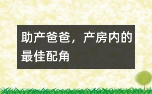 助產(chǎn)爸爸，產(chǎn)房?jī)?nèi)的最佳配角