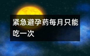 緊急避孕藥每月只能吃一次