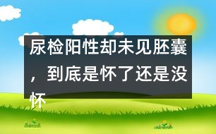尿檢陽(yáng)性卻未見胚囊，到底是懷了還是沒懷