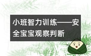 小班智力訓(xùn)練――安全寶寶（觀察、判斷、安全意識、語言）