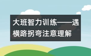 大班智力訓(xùn)練――遇橫路拐彎（注意、理解、判斷）