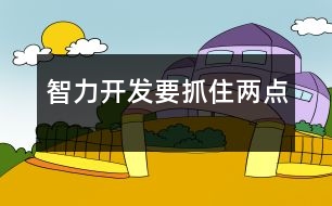 智力開發(fā)要抓住兩點(diǎn)