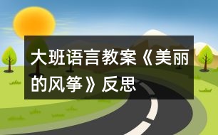 大班語言教案《美麗的風箏》反思