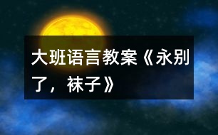 大班語(yǔ)言教案《永別了，襪子》