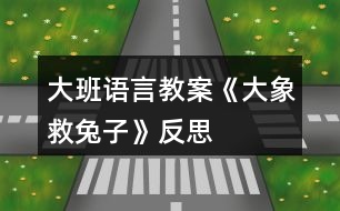 大班語言教案《大象救兔子》反思