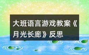 大班語(yǔ)言游戲教案《月光長(zhǎng)廊》反思