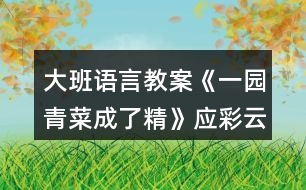 大班語言教案《一園青菜成了精》應彩云反思