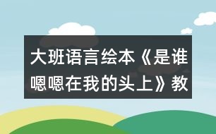 大班語(yǔ)言繪本《是誰(shuí)嗯嗯在我的頭上》教案反思