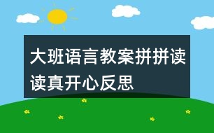 大班語(yǔ)言教案拼拼讀讀真開心反思