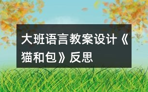 大班語言教案設計——《貓和包》反思