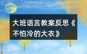 大班語言教案反思《不怕冷的大衣》