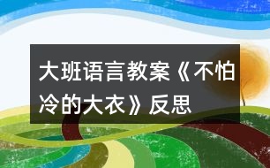 大班語(yǔ)言教案《不怕冷的大衣》反思