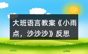 大班語言教案《小雨點(diǎn)，沙沙沙》反思