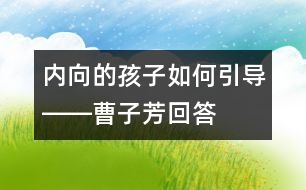 內(nèi)向的孩子如何引導(dǎo)――曹子芳回答