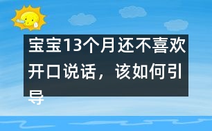 寶寶13個(gè)月還不喜歡開(kāi)口說(shuō)話，該如何引導(dǎo)