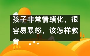 孩子非常情緒化，很容易暴怒，該怎樣教育