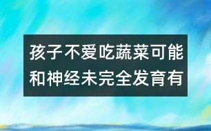 孩子不愛(ài)吃蔬菜可能和神經(jīng)未完全發(fā)育有關(guān)