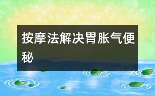 按摩法解決胃脹氣、便秘