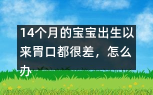 14個月的寶寶出生以來胃口都很差，怎么辦