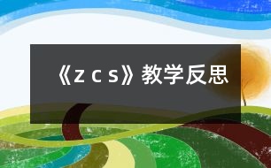 《z c s》教學(xué)反思