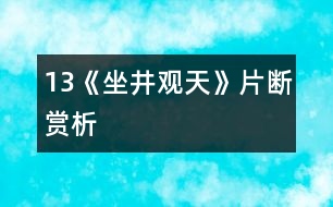 13《坐井觀天》片斷賞析