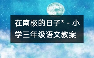 在南極的日子* - 小學(xué)三年級(jí)語(yǔ)文教案