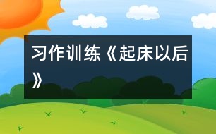 （習作訓練）《起床以后》