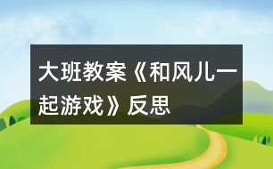 大班教案《和風(fēng)兒一起游戲》反思