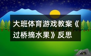 大班體育游戲教案《過(guò)橋摘水果》反思