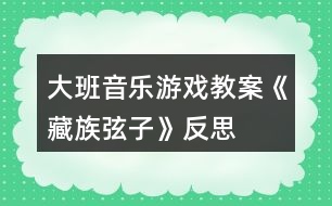 大班音樂(lè)游戲教案《藏族弦子》反思