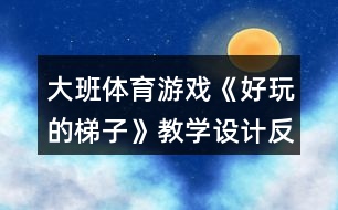 大班體育游戲《好玩的梯子》教學(xué)設(shè)計反思