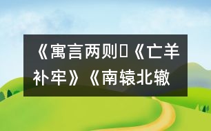 《寓言兩則?《亡羊補牢》、《南轅北轍》》教學設計,教案