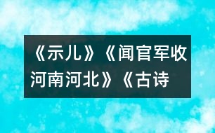 《示兒》、《聞官軍收河南河北》《古詩兩首》教學設計之五