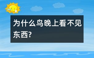 為什么鳥(niǎo)晚上看不見(jiàn)東西?