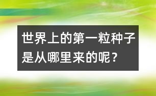 世界上的第一粒種子是從哪里來的呢？