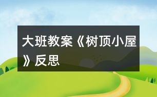 大班教案《樹頂小屋》反思