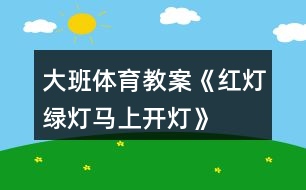 大班體育教案《紅燈、綠燈、馬上開燈》反思