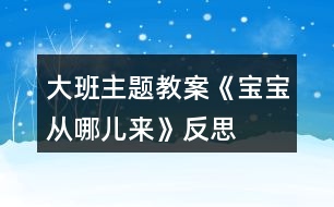 大班主題教案《寶寶從哪兒來》反思